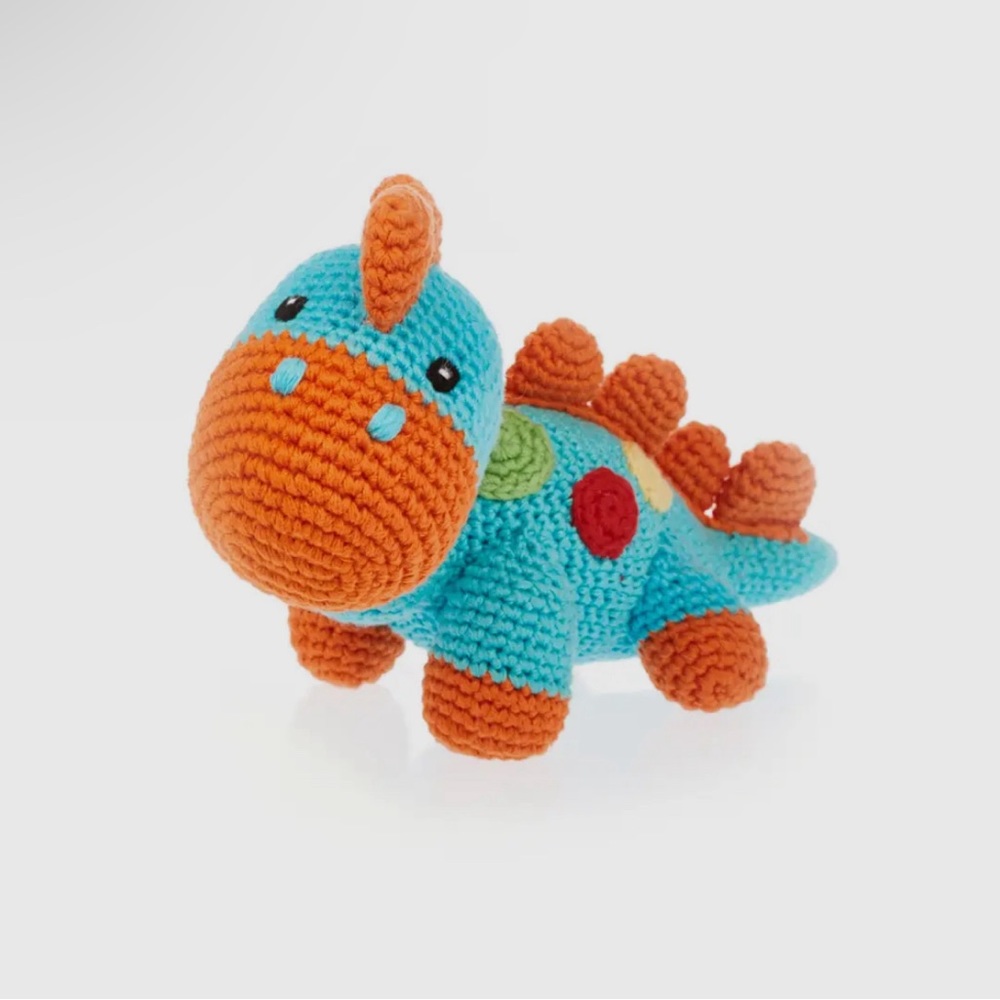 Stegosaurus Plush Dino Rattle - Picture 6 of 16